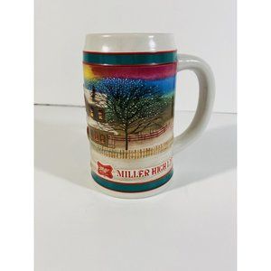 Miller High Life 1985 Holiday Traditions Beer Stein Man Cave Dan Collectors Vtg